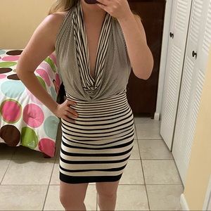 Black and White Striped Dress from Bebe